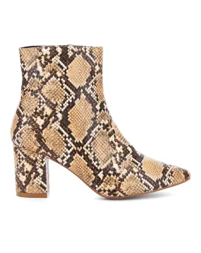 Glamorous Snake Print Ankle Boot Wide E Fit | Simply Be