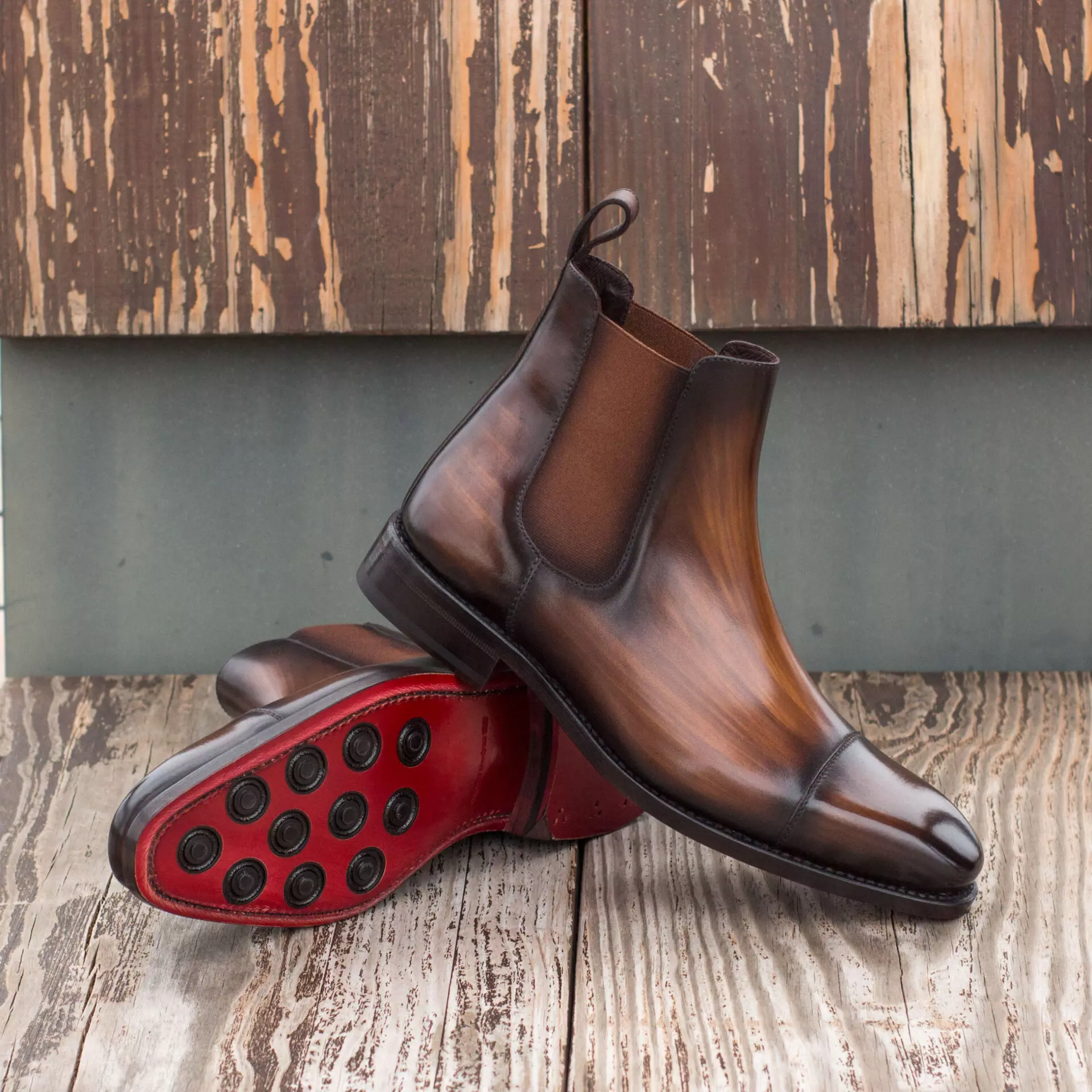 --Hand Made Patina Chelsea Boot Classic-