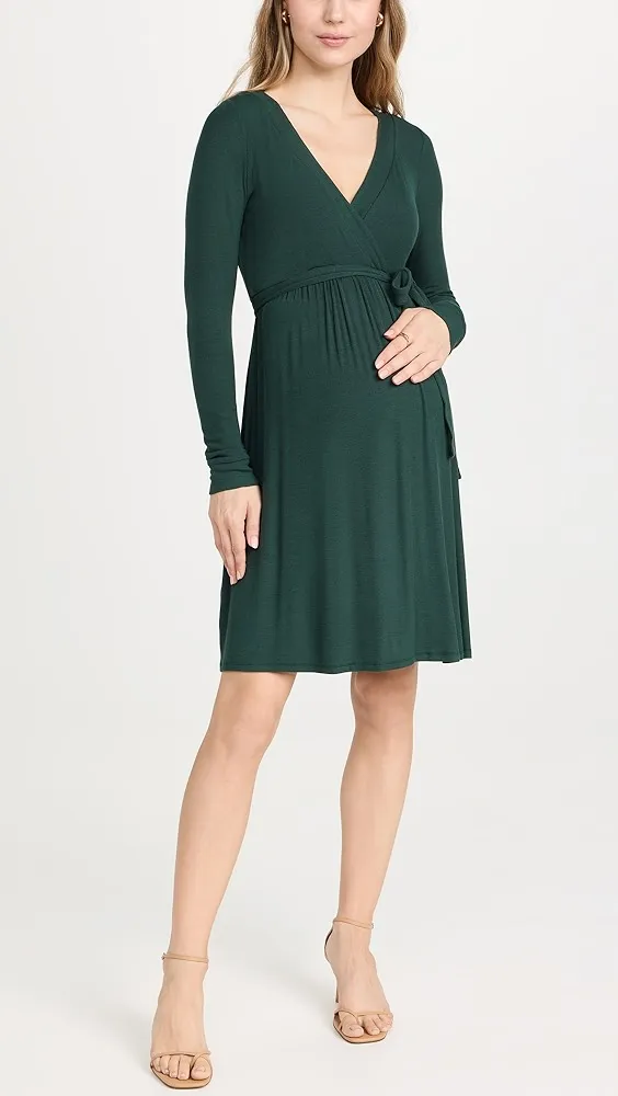 HATCH   The Softest Rib Mini Wrap Dress 