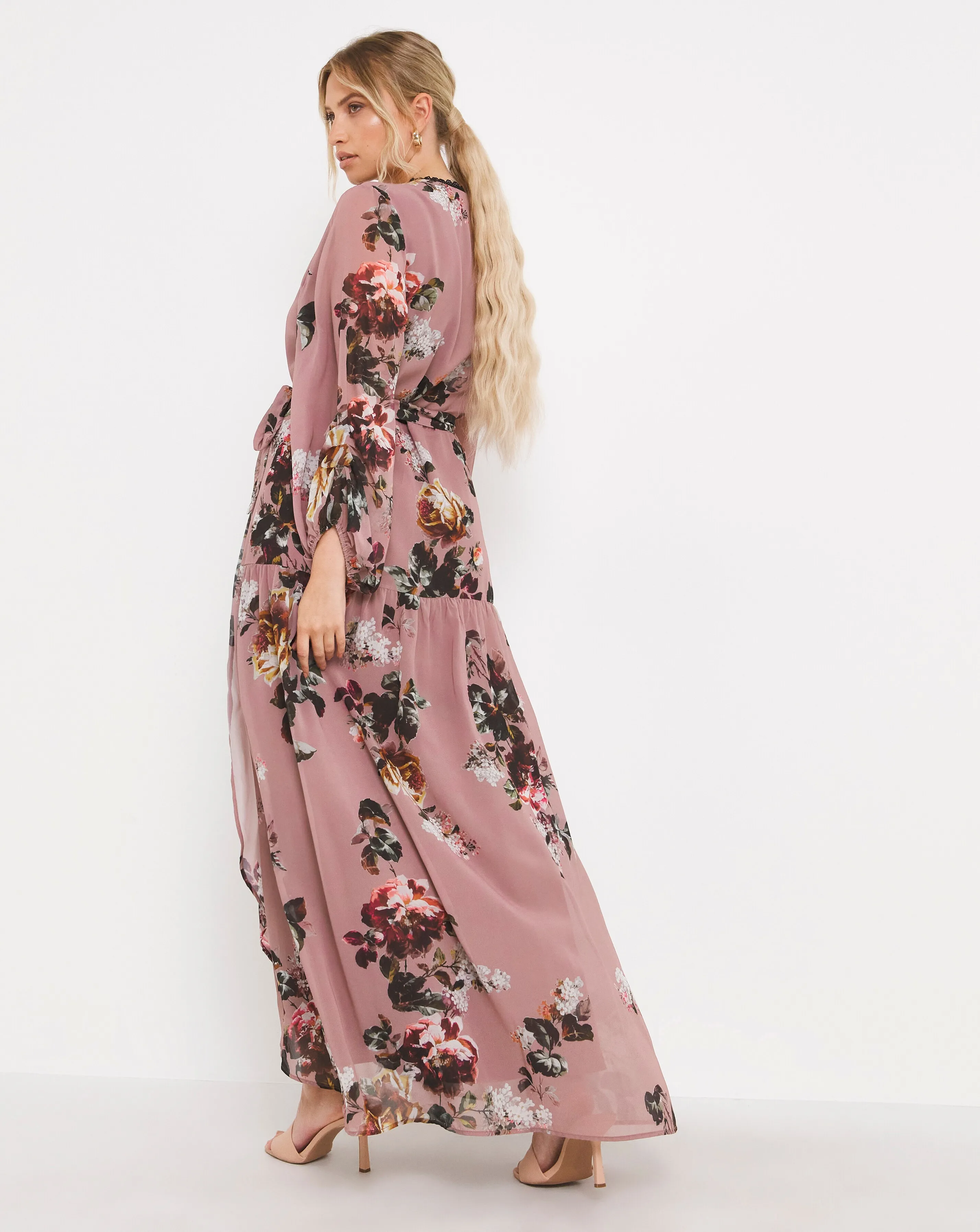 Hope & Ivy Vintage Roses Wrap Dress | Simply Be