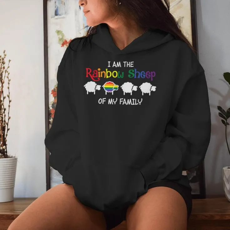 I Am Rainbow Sheep Of My Family Lgbt Gay Lesbian Pride Month Women Hoodie