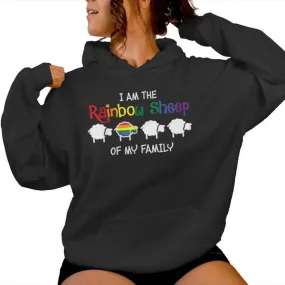 I Am Rainbow Sheep Of My Family Lgbt Gay Lesbian Pride Month Women Hoodie