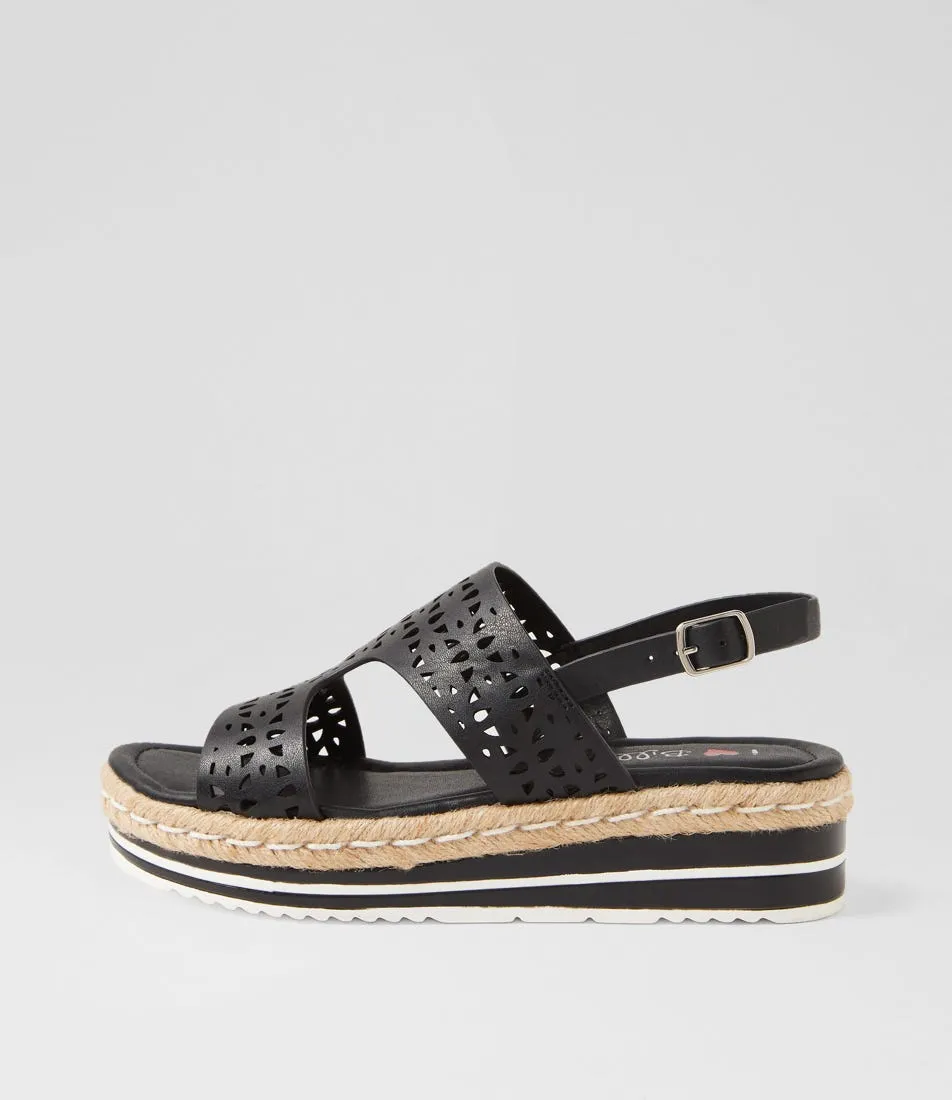 I LOVE BILLY Crento Black Sandals