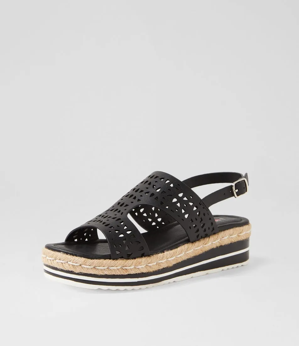 I LOVE BILLY Crento Black Sandals