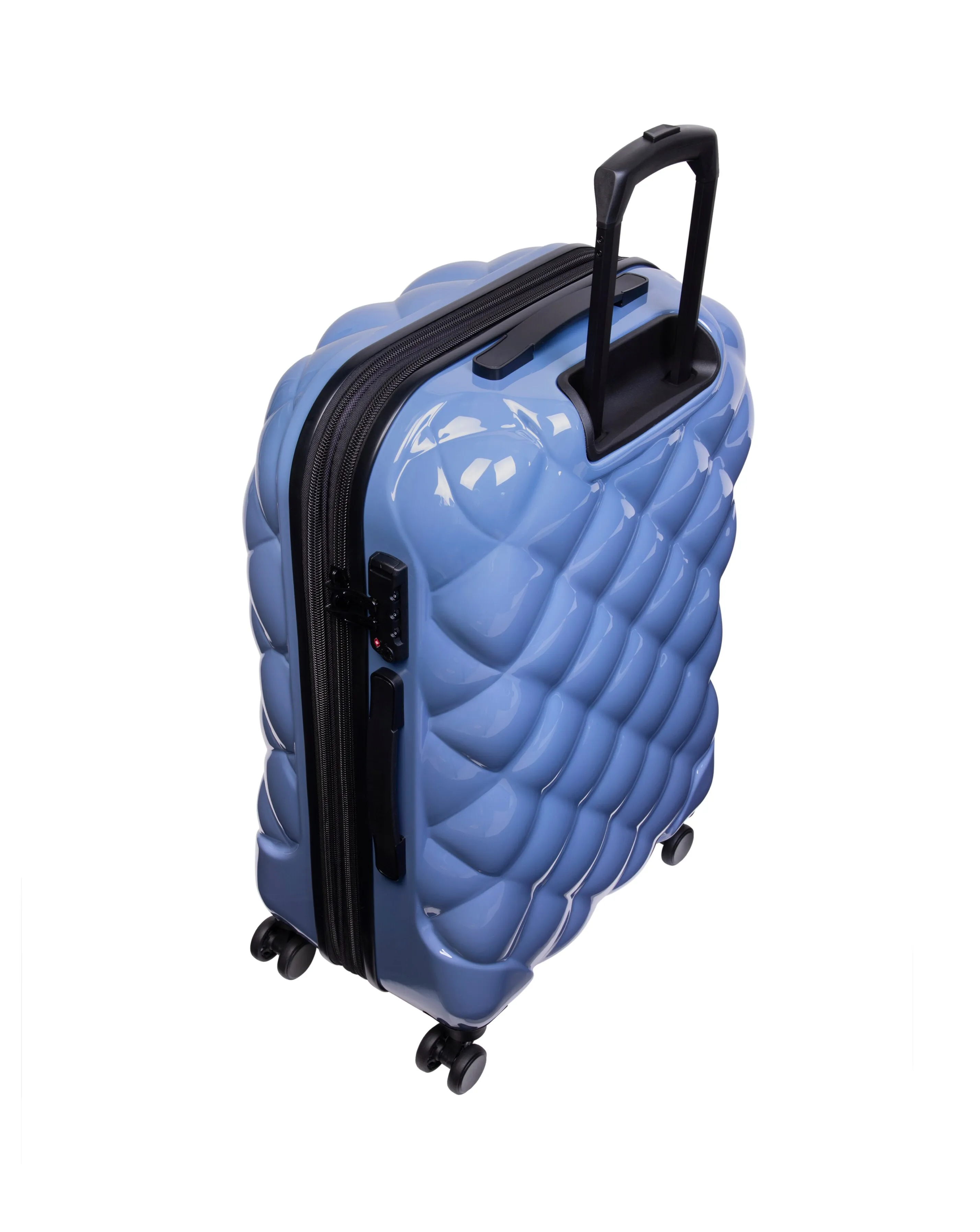 IT Luggage St Tropez Trois Elemental Blue Large Suitcase with TSA Lock | Simply Be