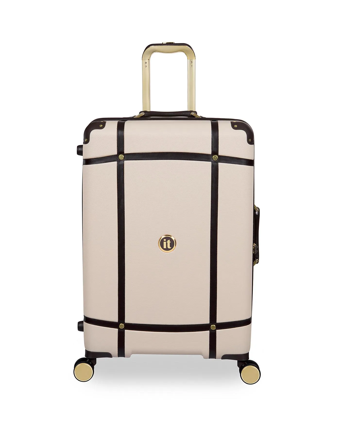 IT Luggage Superiority Cream Medium Suitcase with TSA Lock