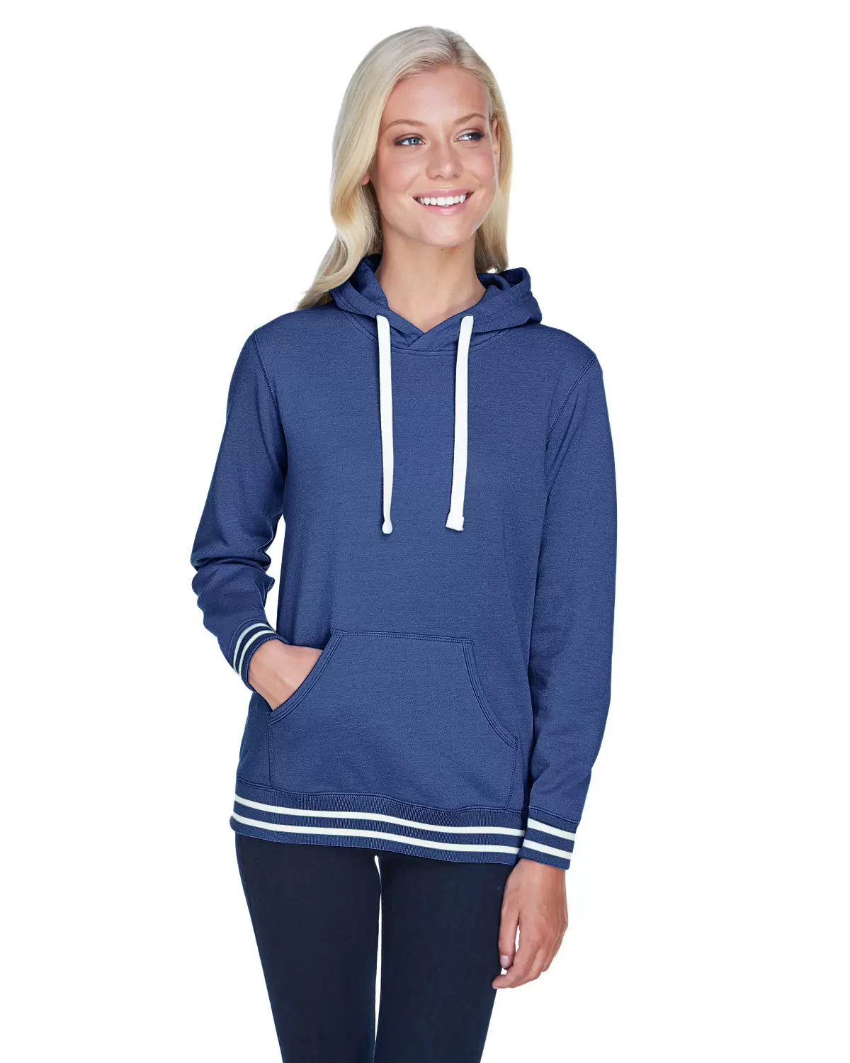 J America 8651 Relay Women's Hooded Pullover Sweatshirt SKU: 8651