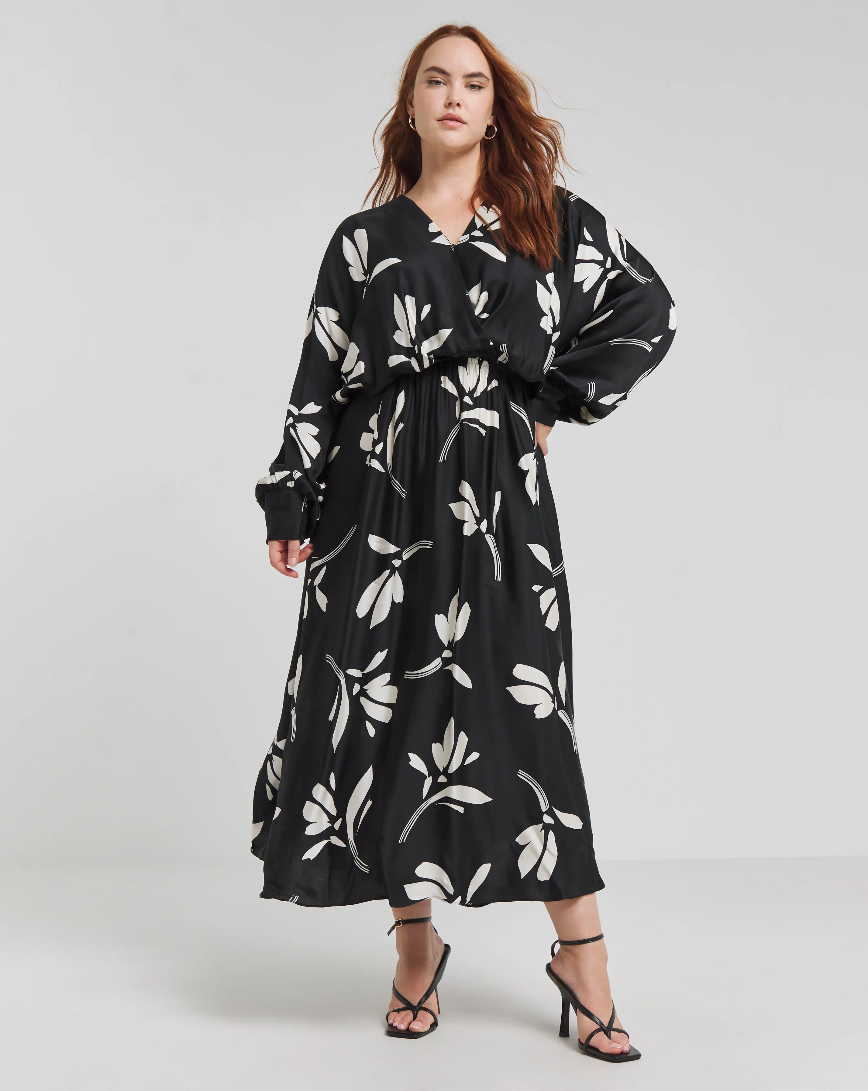 Joanna Hope Wrap Front Batwing Dress | Simply Be