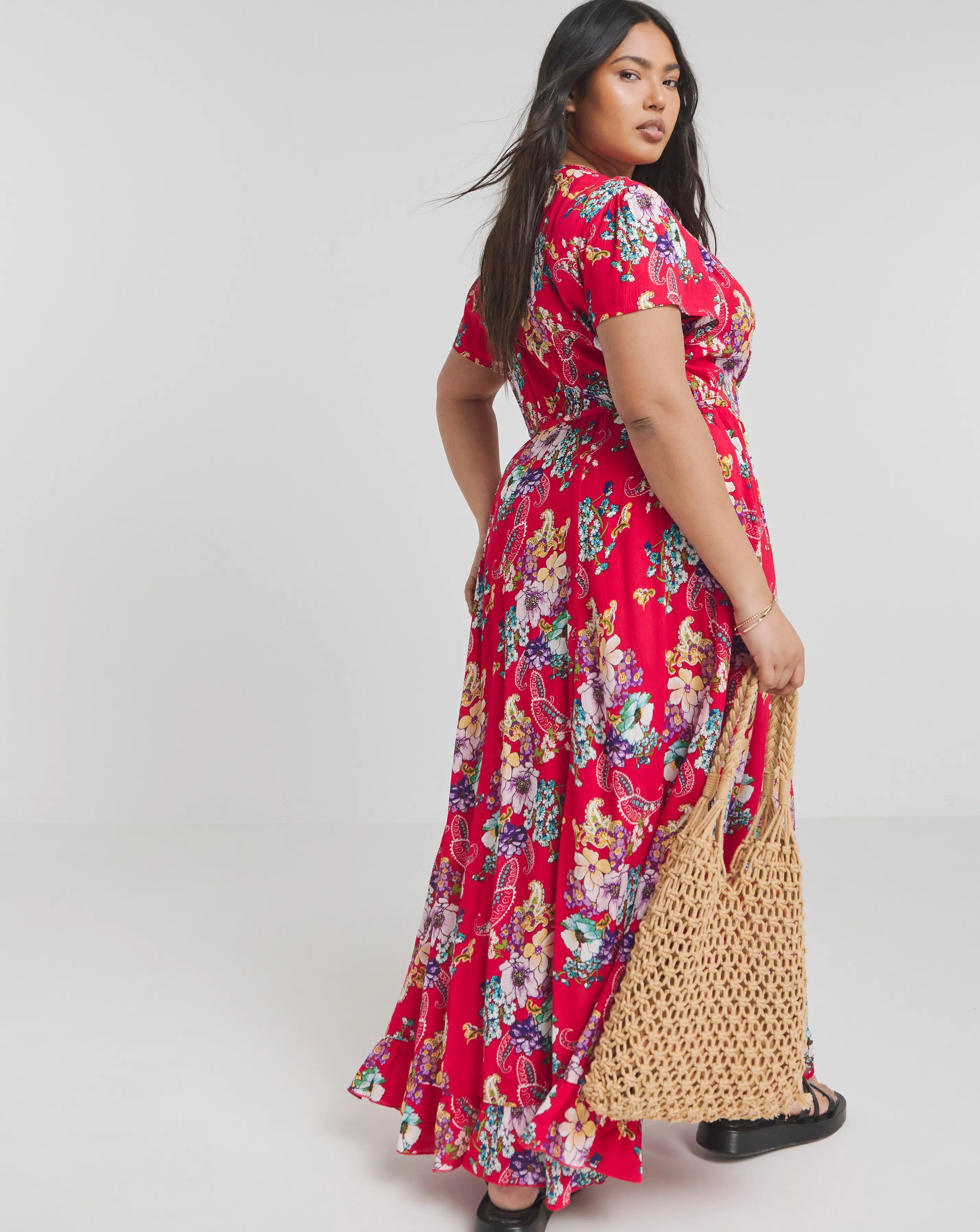 Joe Browns Joyful Floral Wrap Maxi Dress | Simply Be