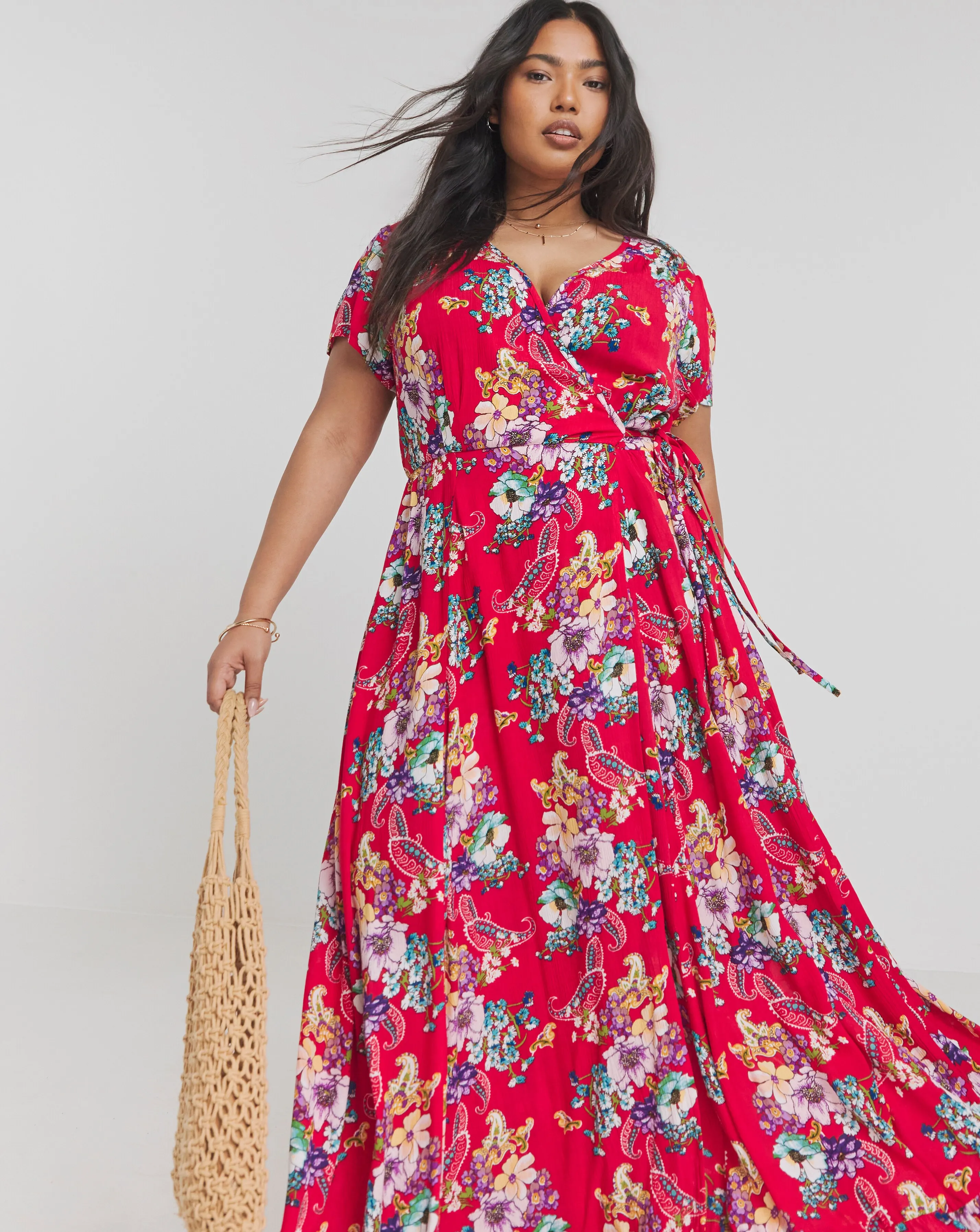 Joe Browns Joyful Floral Wrap Maxi Dress | Simply Be