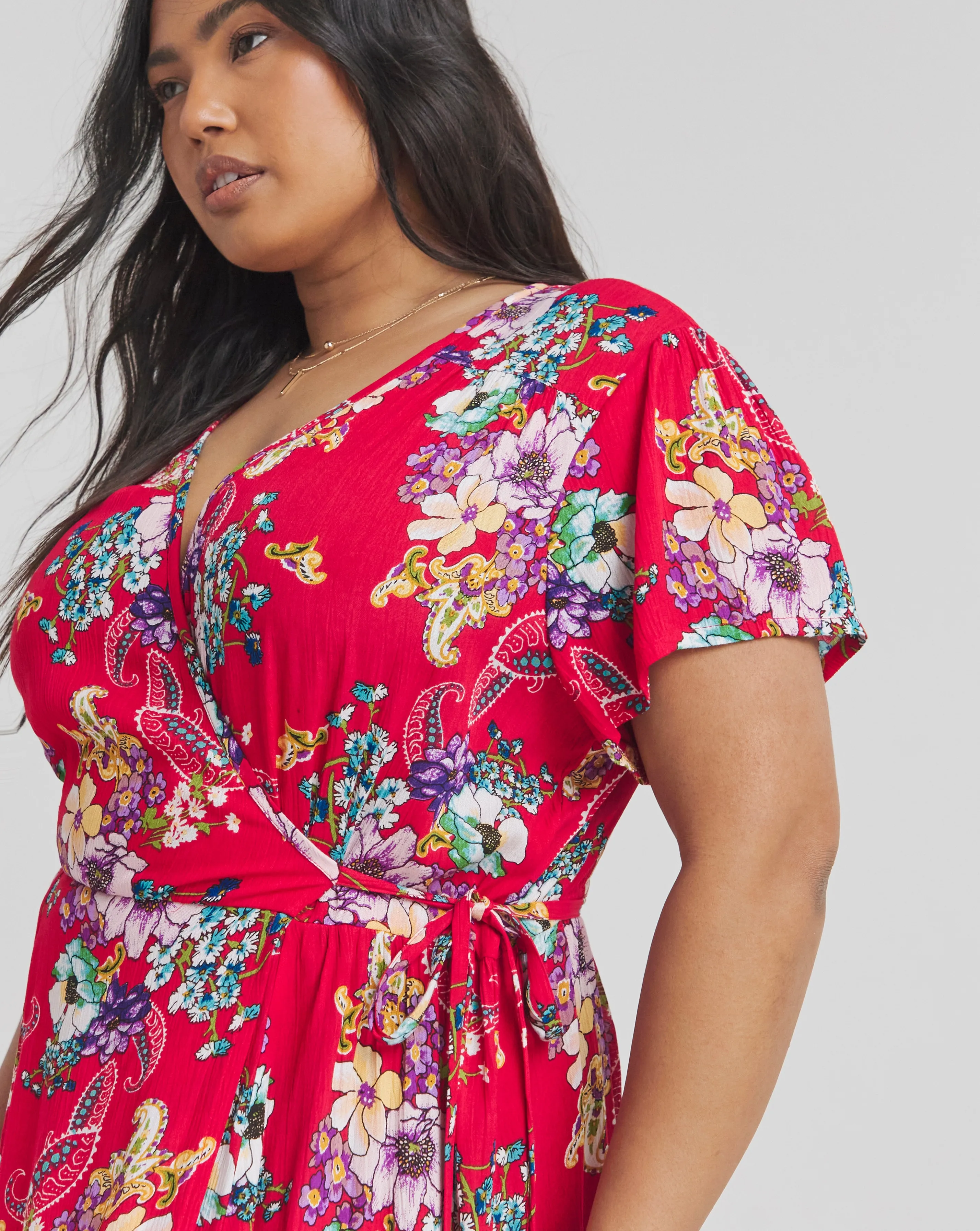 Joe Browns Joyful Floral Wrap Maxi Dress | Simply Be