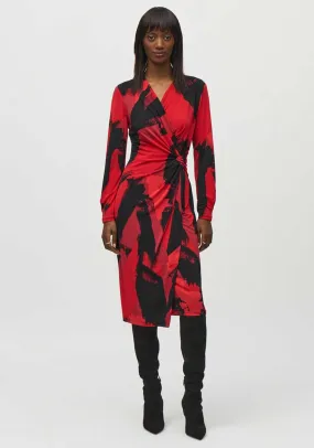 Joseph Ribkoff Printed Wrap Dress, Black Multi