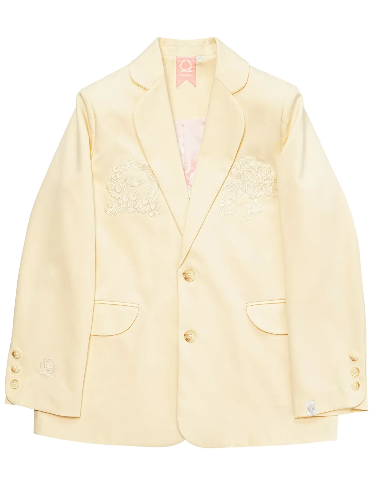 Lace Embroidery Oversize Tailored-Jacket