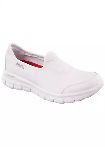 Ladies White Sure Track Slip-ins Trainers by Skechers | Look Again