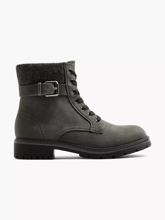 Landrover  Grey Ankle Boot with Buckle Detail