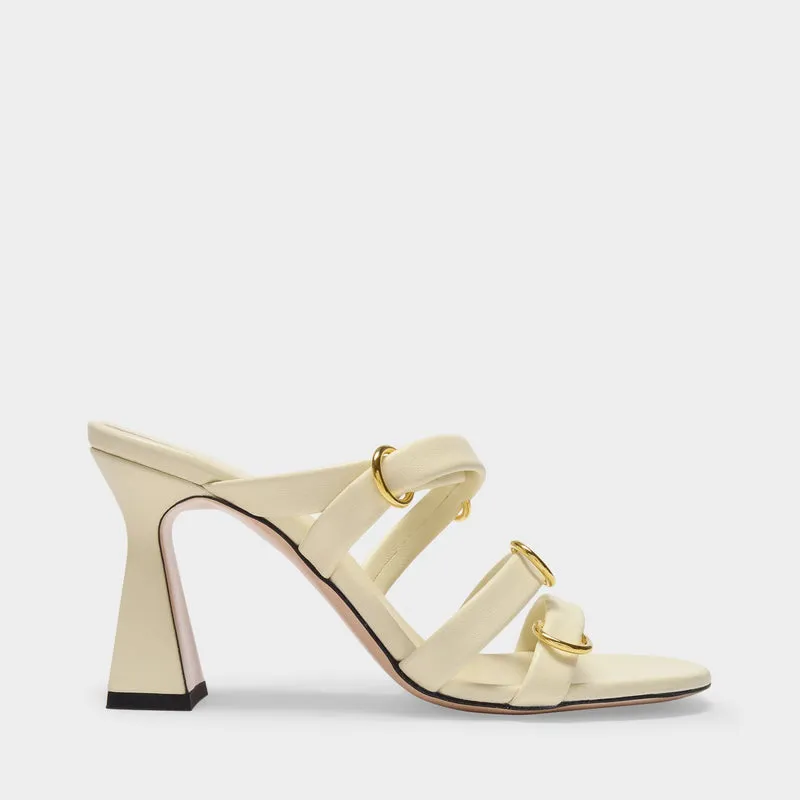 Lara Sandals in Cream Leather