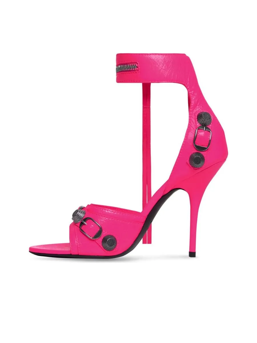 Le Cagole Leather Heel Sandals