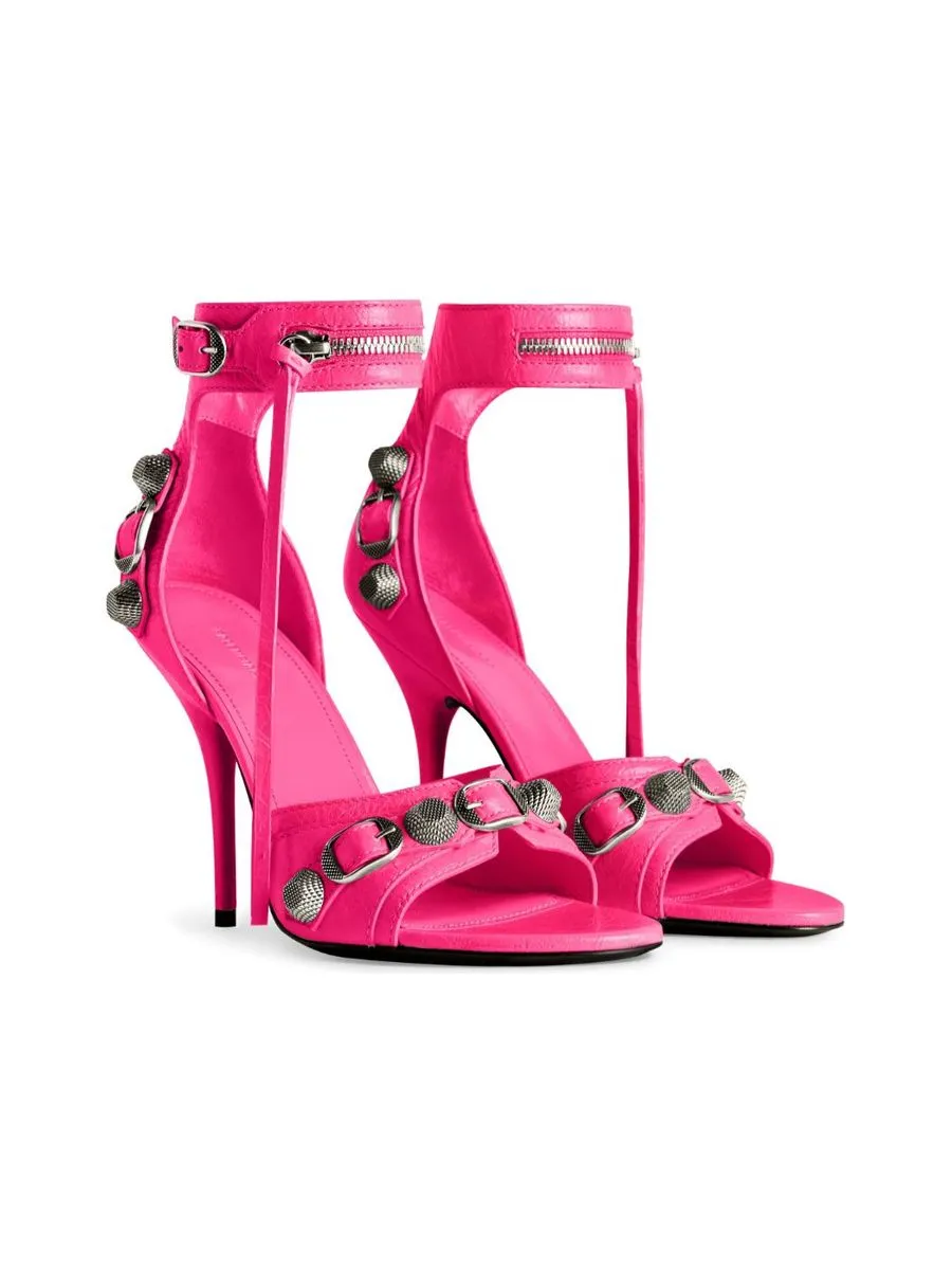 Le Cagole Leather Heel Sandals