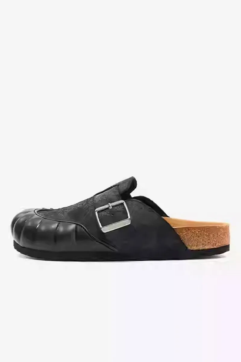 Leather Clog Mule Sandals