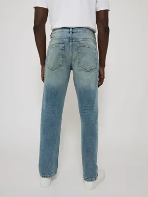 Light Wash Tinted Straight Fit Jeans With Stretch | Men | George at ASDA