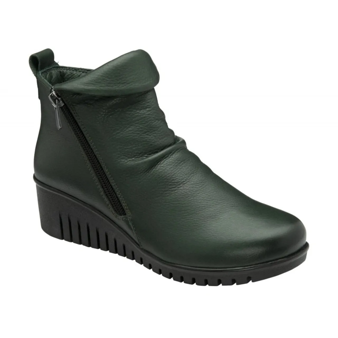 Lotus Cordelia ULB299NN0 Green Leather Wedge Ankle Boot