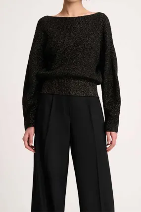 Luisa Spagnoli CAIMAN BLACK LUREX PULLOVER