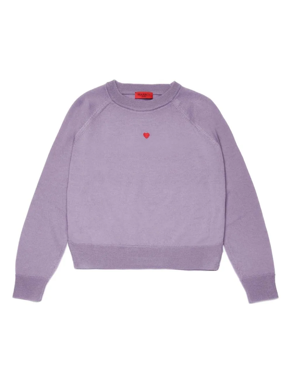 MAX&CO. KIDS Lilac Wool Pullover With Heart