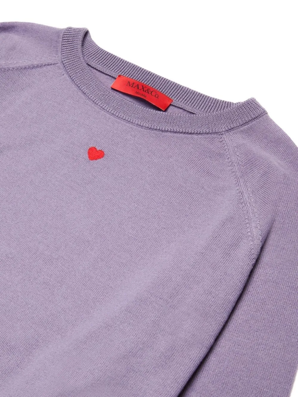 MAX&CO. KIDS Lilac Wool Pullover With Heart