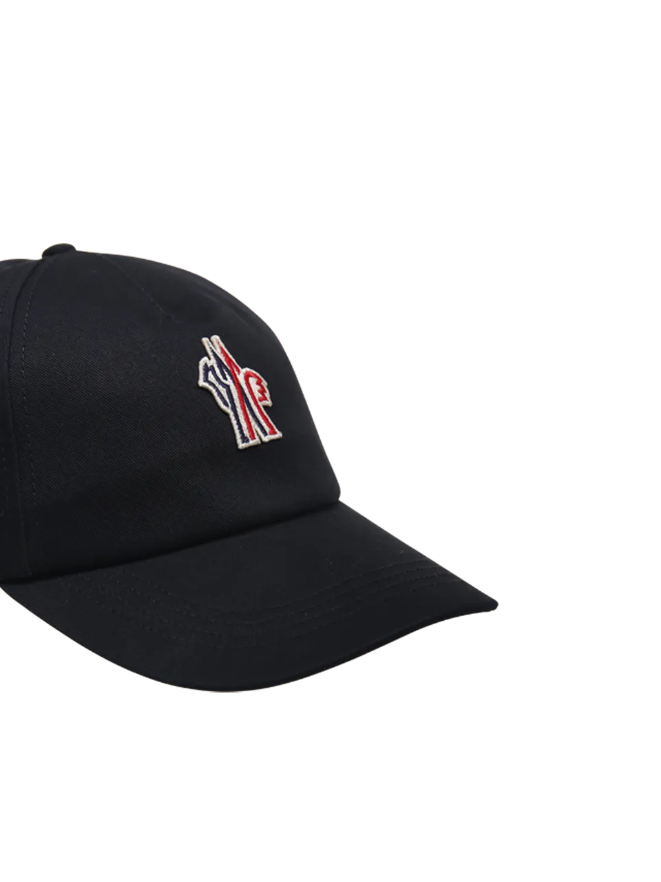 MEN MONCLER GRENOBLE BLACK COTTON BASEBALL CAP