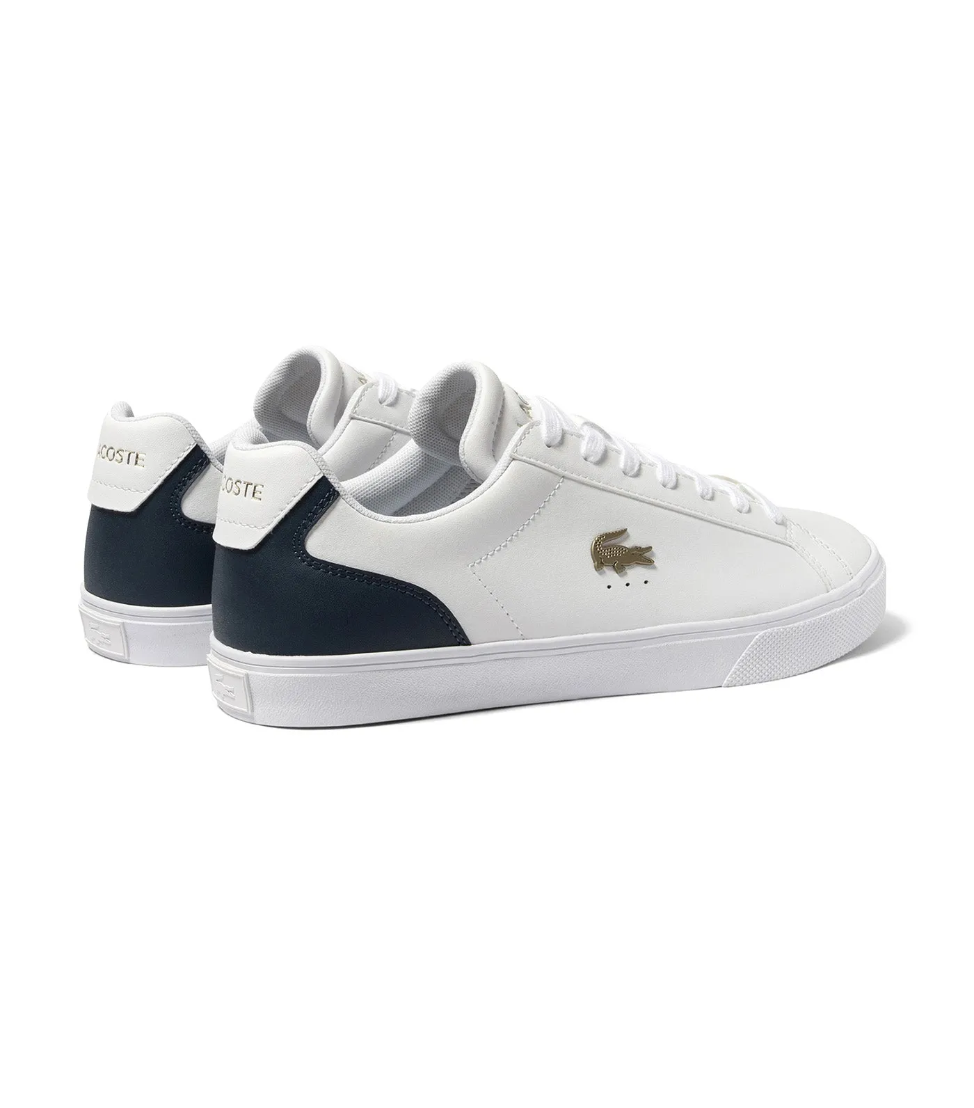 Men's Lacoste Lerond Pro Leather Trainers White/Navy