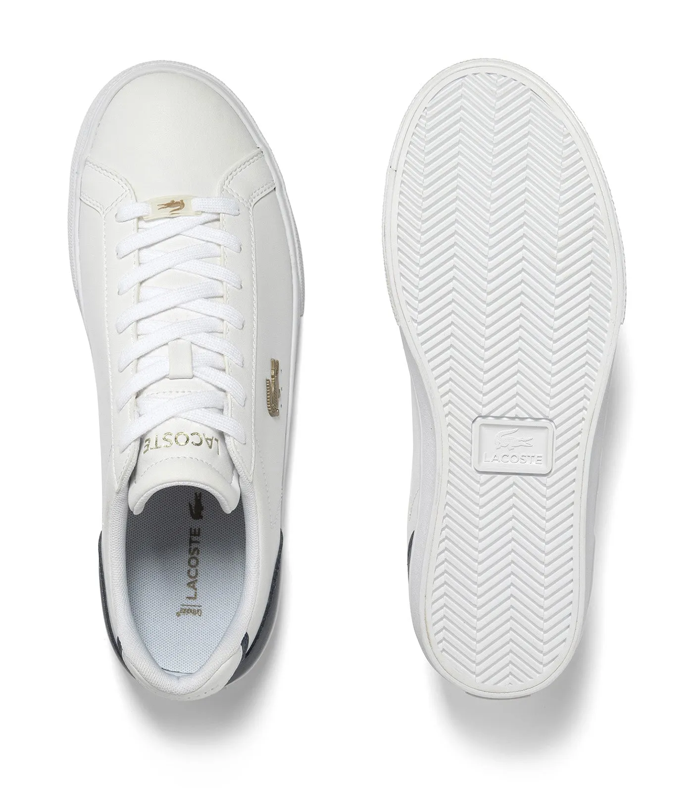 Men's Lacoste Lerond Pro Leather Trainers White/Navy