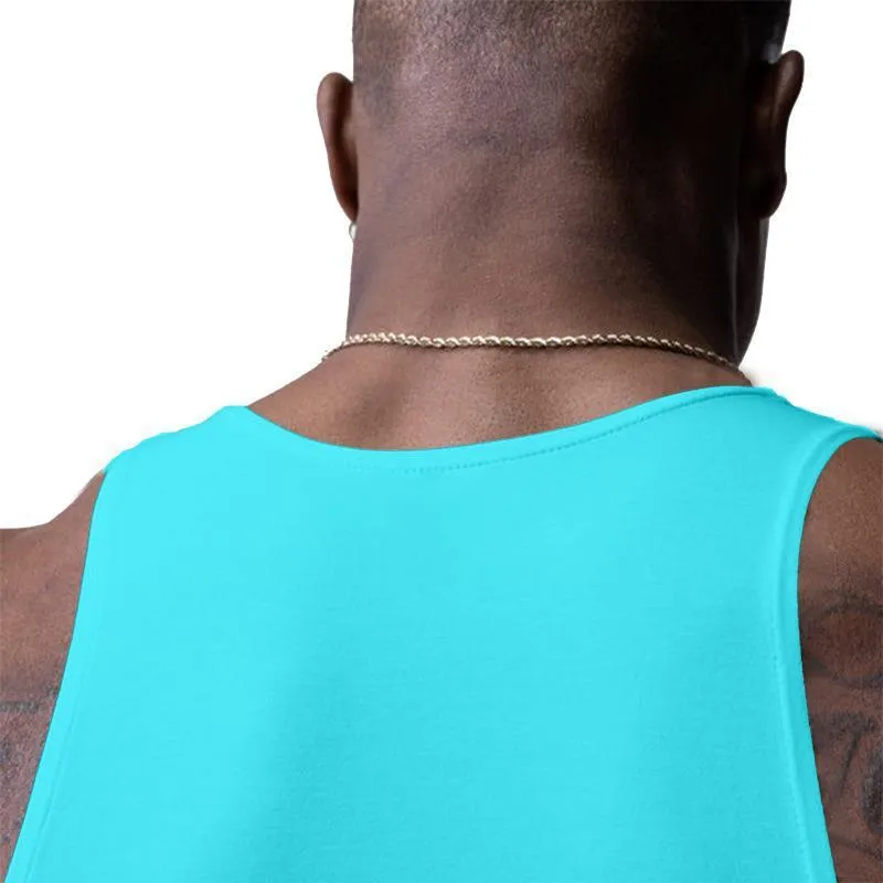 Men's Solid Tight Sleeveless Sports Fitness Tank Top 05923822Z