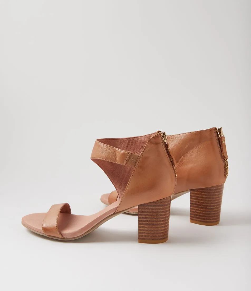 MIDAS Seggy Dark Tan Leather Sandals