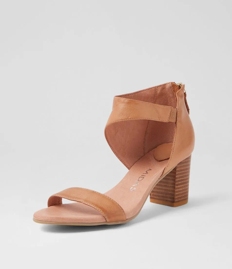 MIDAS Seggy Dark Tan Leather Sandals