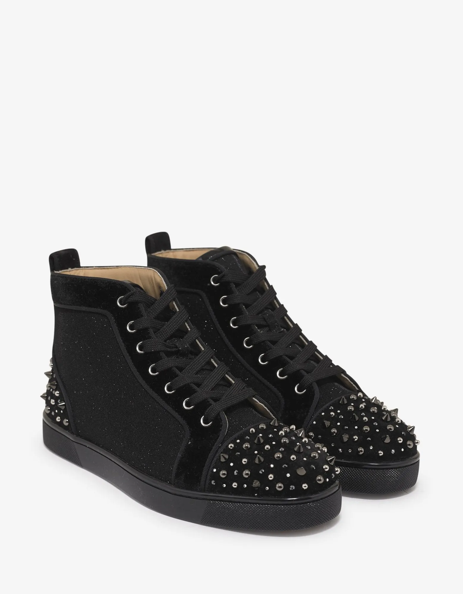 Milkylouis 2 Black Glitter Tennis High Top Trainers