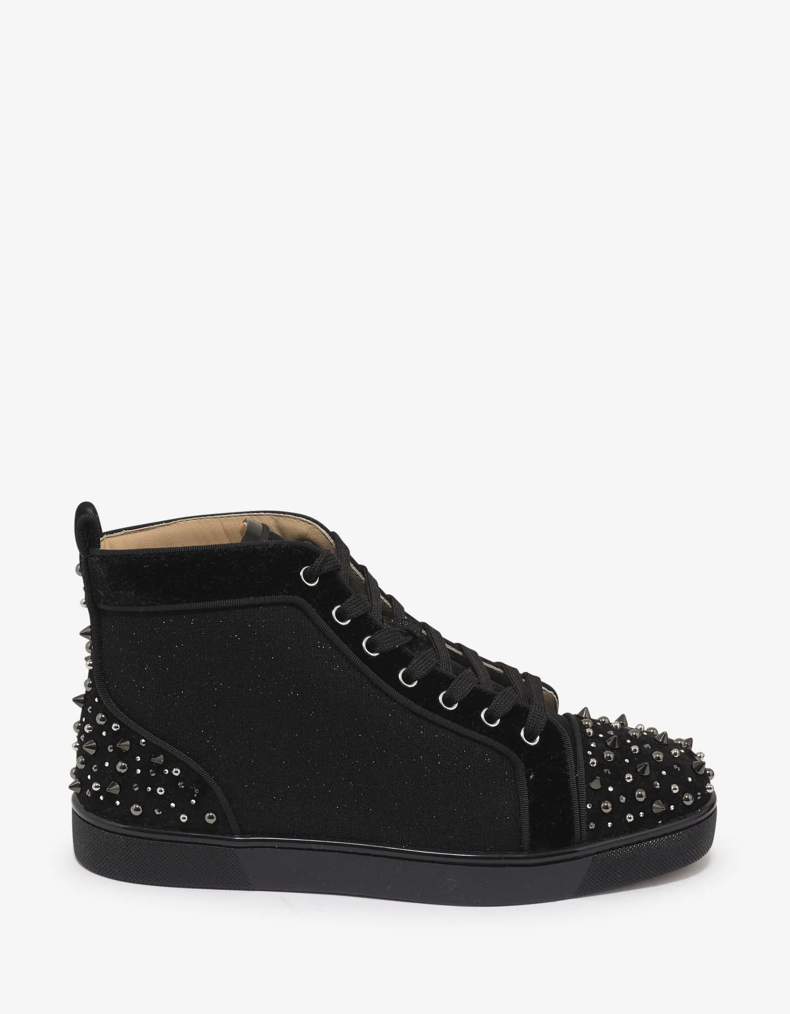 Milkylouis 2 Black Glitter Tennis High Top Trainers