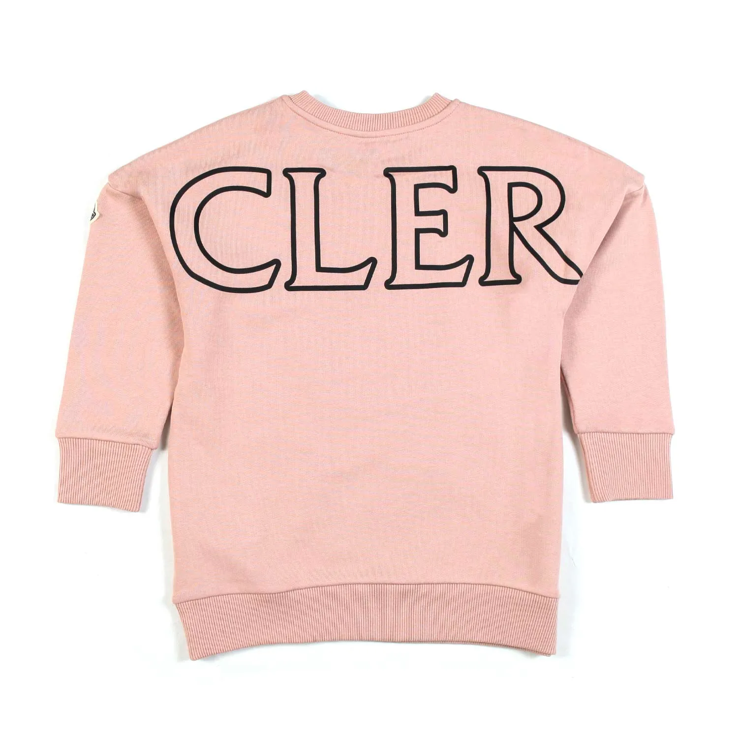 Moncler Antique Pink Sweatshirt With Logo For Girls