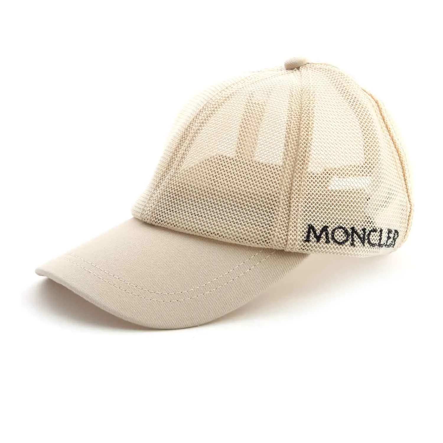 Moncler Baseball Hat In Beige Technical Mesh