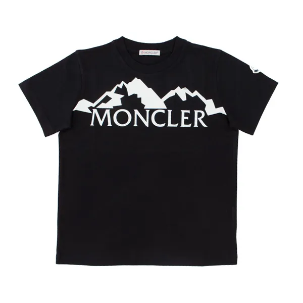 Moncler Black Logo T-Shirt For Boy And Teen