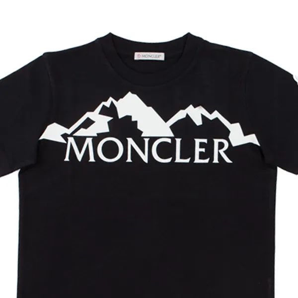 Moncler Black Logo T-Shirt For Boy And Teen