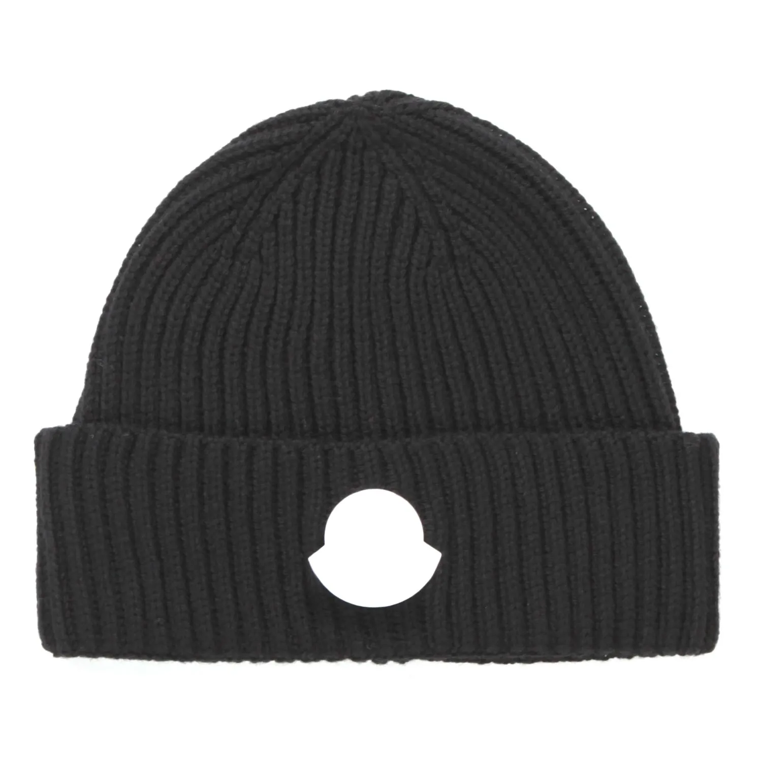 Moncler Black Wool Hat For Boy And Girl