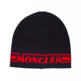 Moncler Blue Logo Hat For Boys