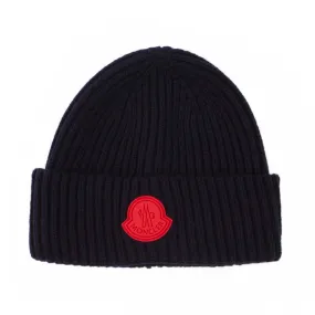 Moncler Blue Wool Hat For Boy