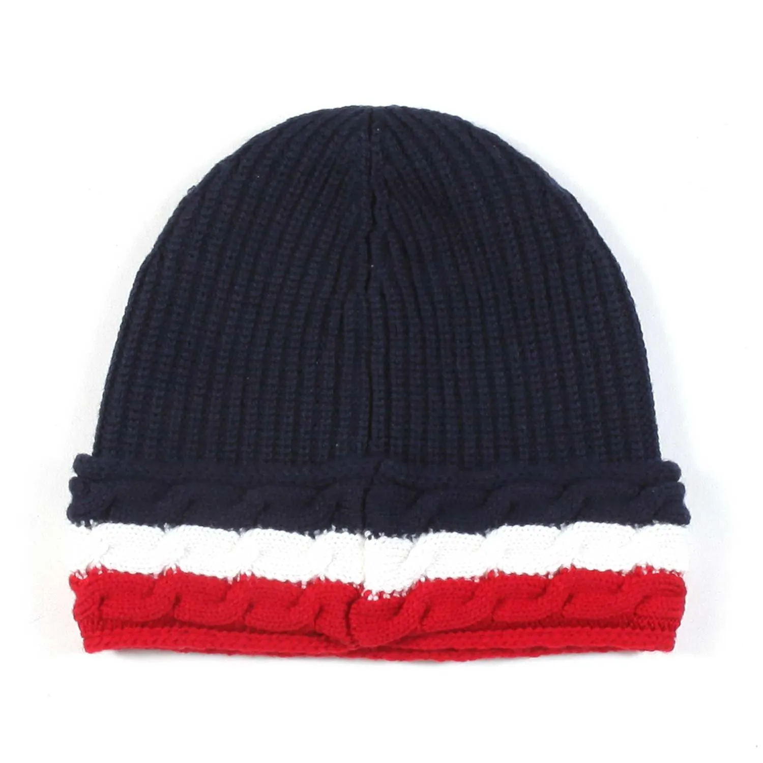 Moncler Child Tricolor Blue Hat