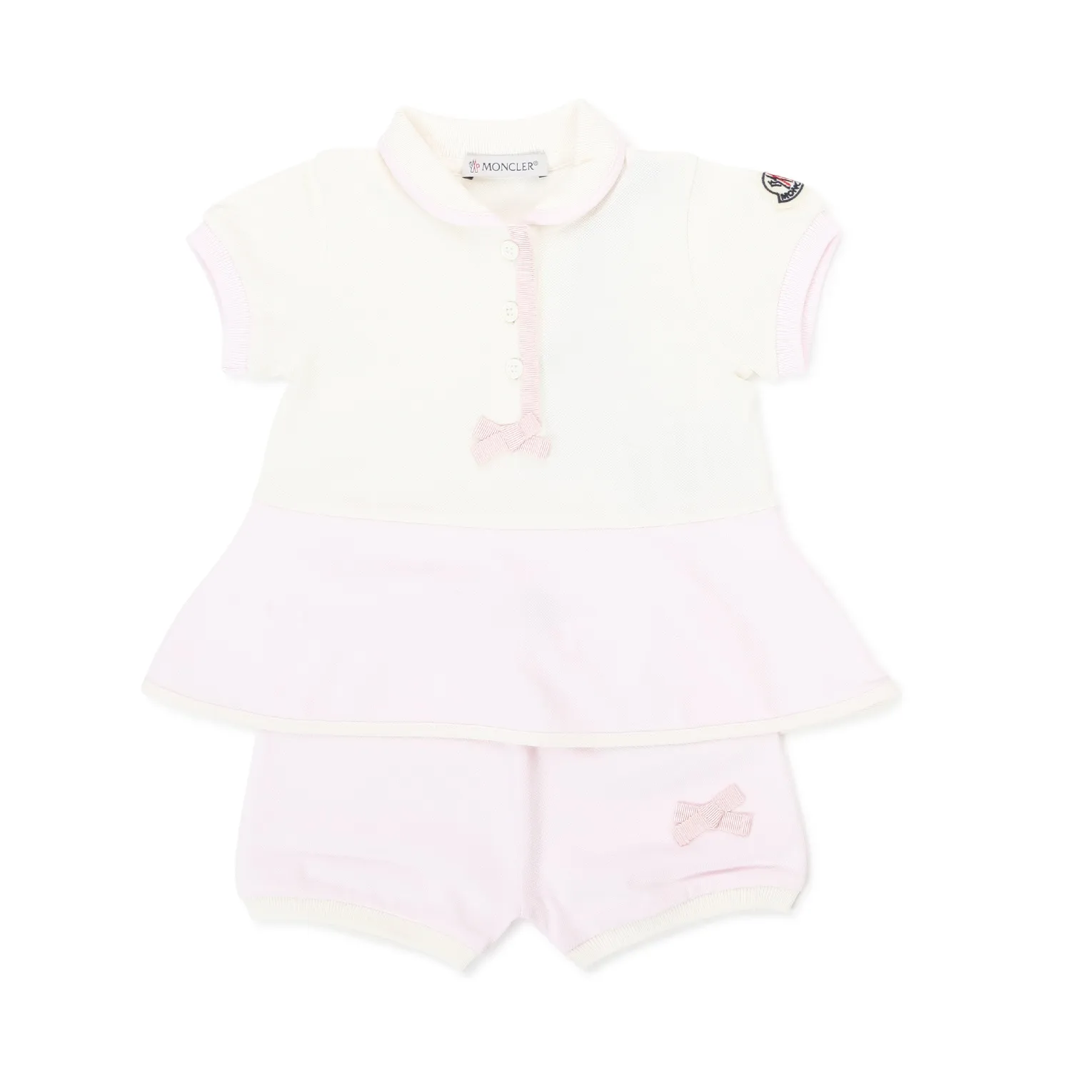 Moncler Cream And Pink Girl Baby Complete