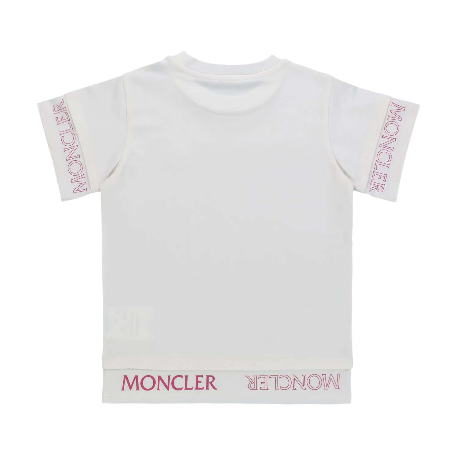 Moncler Girl White Logo Print T-Shirt