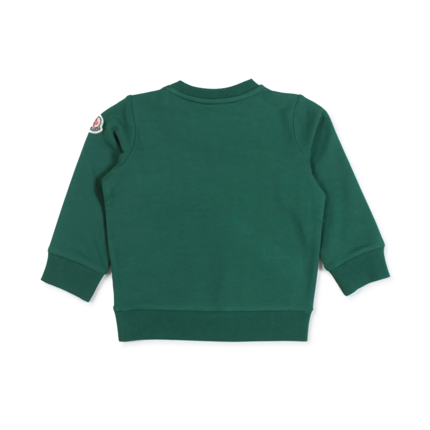 Moncler Green Sweatshirt With Graphic Logo For Children