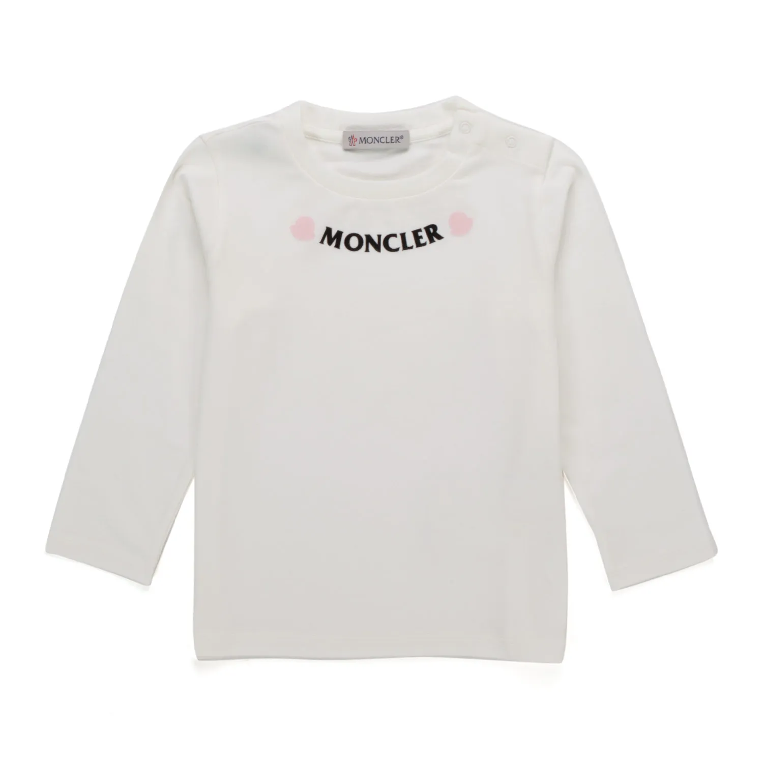 Moncler Logo White T-Shirt For Baby Girl