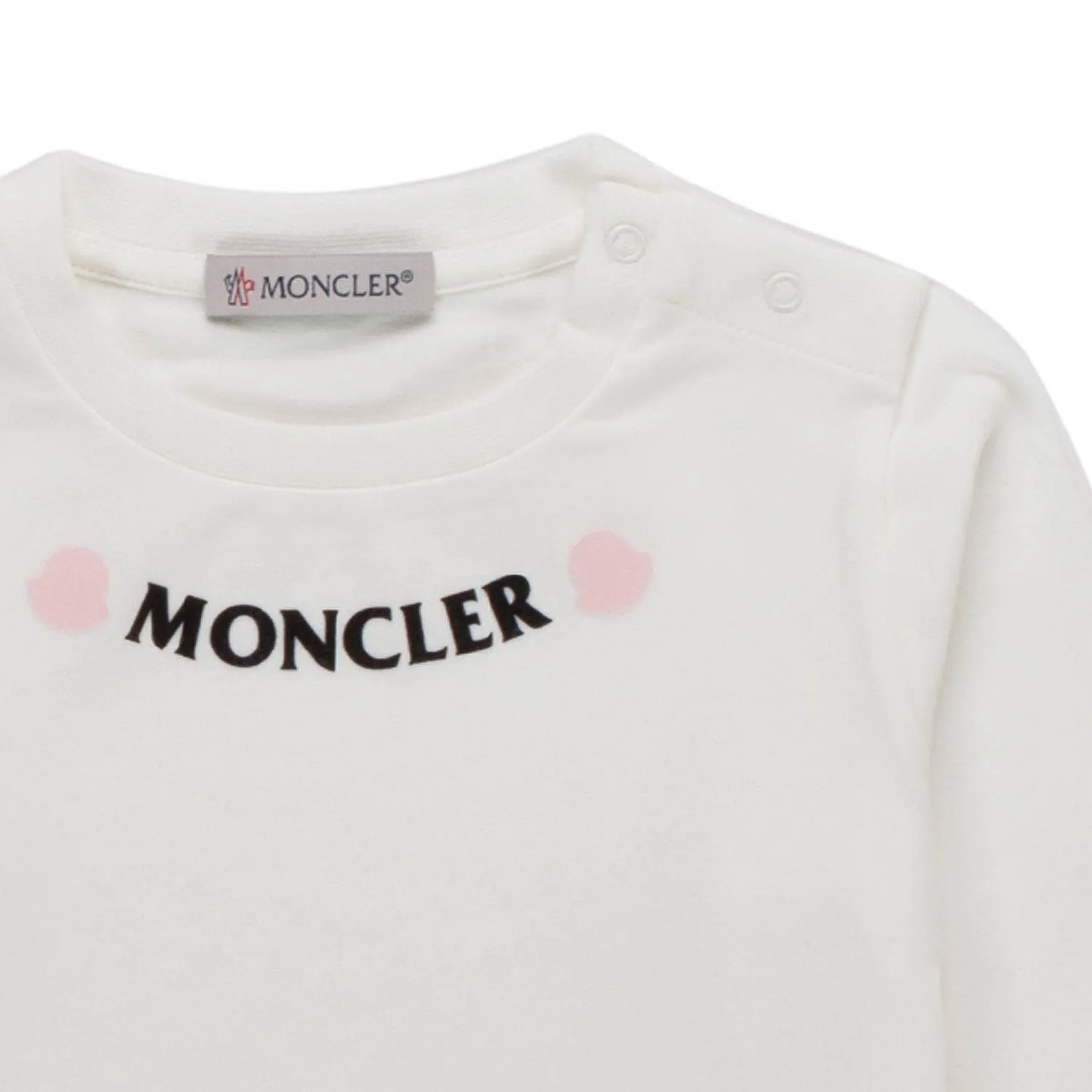 Moncler Logo White T-Shirt For Baby Girl