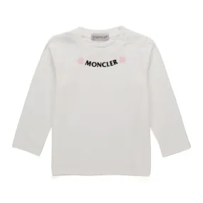 Moncler Logo White T-Shirt For Baby Girl